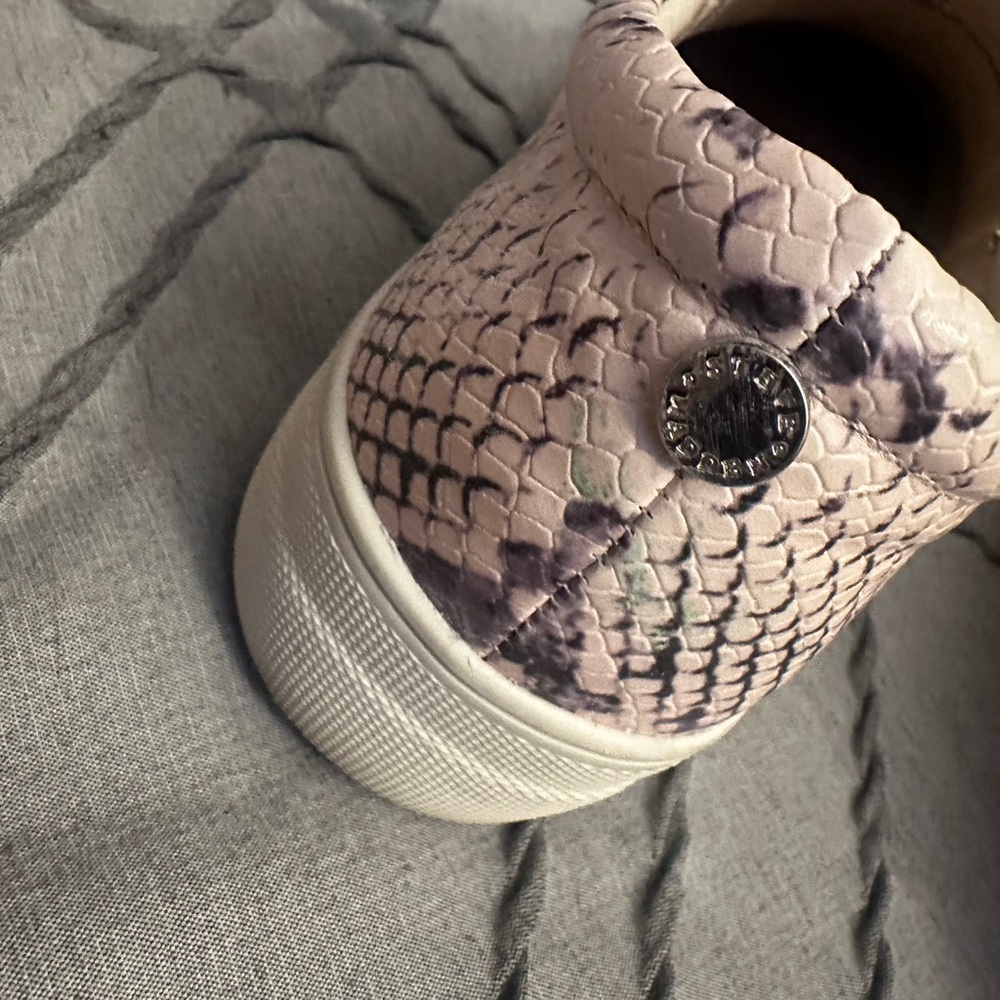 Steve Madden Pink and Black Snake Print Sneakers - Picture 2 of 13